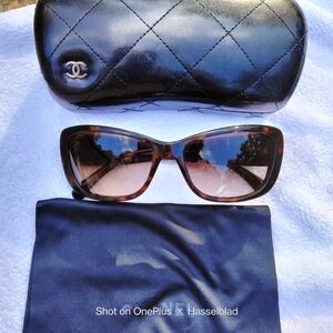 Chanel Tortoise Shell Carnelia Sunglasses